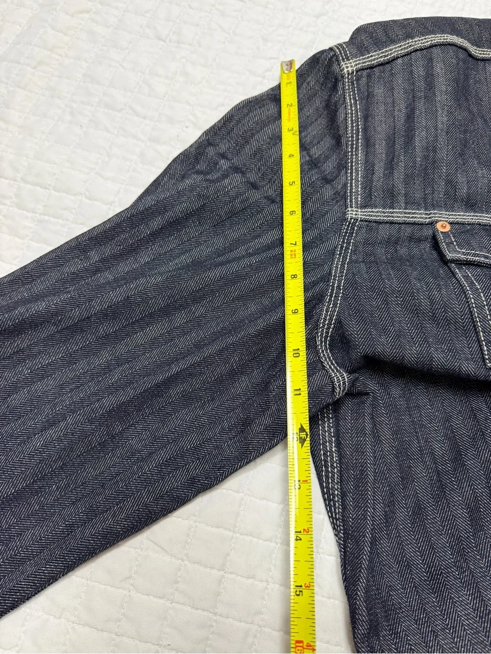GUESS Men’s Dark Wash Denim Jacket 2XL Button Front Trucker Jean Coat